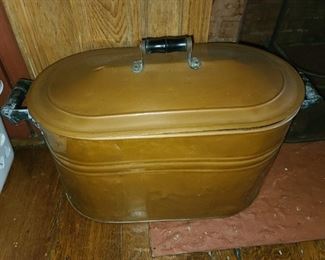 Antique Tin Coal Bucket