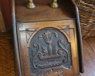 Antique Wooden Coal Bin