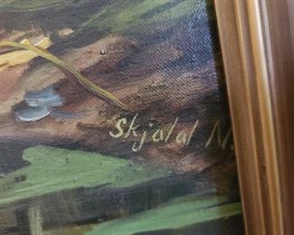 Antique Painting Signed "Skjalal N."