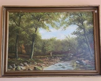 Antique Painting Signed "Skjalal N."
