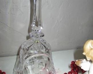 Cut glass lead  crystal bell 