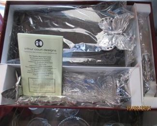 Cheese serving tray - Butterfly pewter ornamental. 