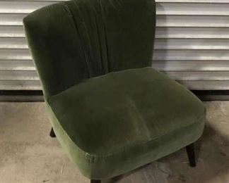 Green Velvet Slipper Chair