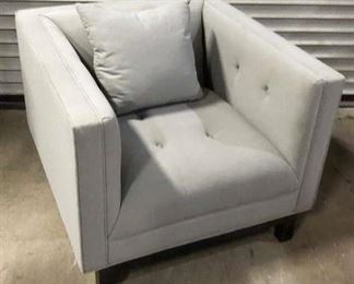 Grey Tufted Armchair