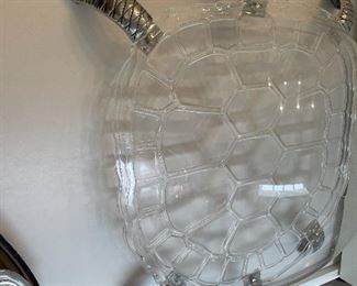Acrylic turtle covered serving tray