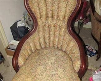 One of two of these parlor chairs