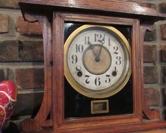 Antique oak clock