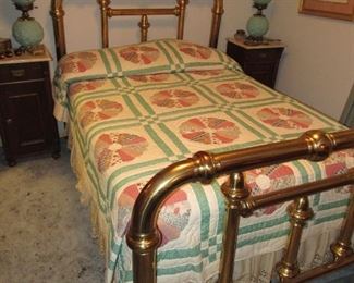 Heavy solid brass full size bed