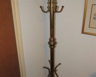 Antique solid brass hat rack