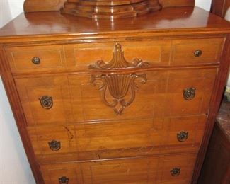 Matching antique chest of drawers