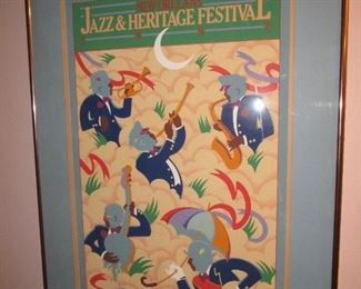 Signed/numbered Jazz Fest poster