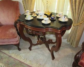 Victorian marble top parlor table