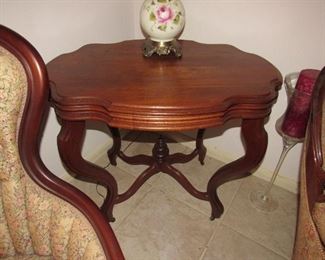 Pair of Victorian parlor tables