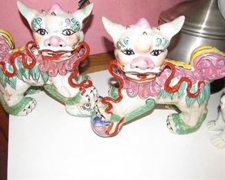 Heavy vintage foo dogs