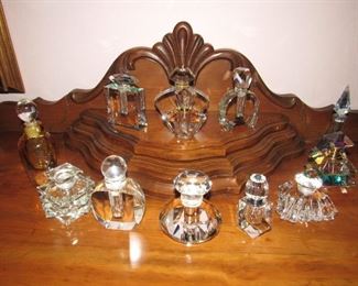 Lead crystal perfume bottles
