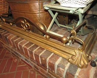 Heavy brass fireplace surround