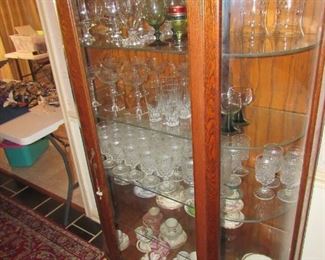 Antique oak china cabinet