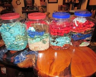 10 lb jars of stones for jewelry making