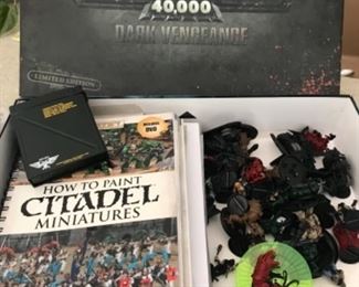 Warhammer figures and painting supplies 