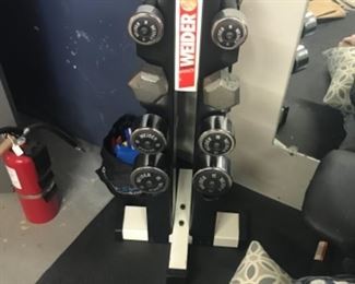 Weight set and weight bench 