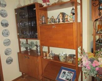  TEAK FREE STANDING DOUBLE UNIT, STORAGE AND SHELVING  $1,500.00