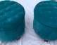 Aqua Blue Ottoman Pair