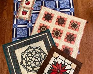 Handmade Quilted Wall Hangings And Throw