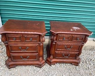 Pair of Matching Wood Nightstands