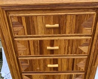 Rattan Four Drawer Chest