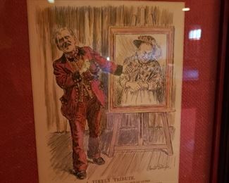 "A Timely Tribute Punch Cartoons" hand colored 