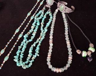 Sterling and turquoise jewelry
