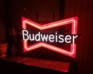 Vintage neon Budweiser sign