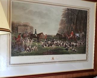 “The Meet at Blagdon” To Sir Matthew White Ridley Bart  engraving from the original picture