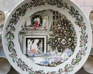 Johnson Bros. "Merry Christmas" egg nog set