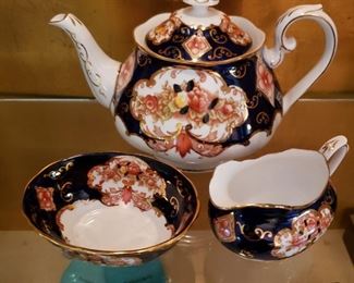 Three piece Royal Albert “Heirloom” English tea set