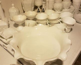 Milk glass collection