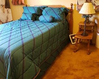 Maple full size bed and nightstand