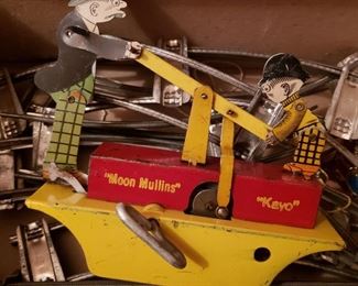 "Moon Mullins" Kayo wind up tin railroad hand car