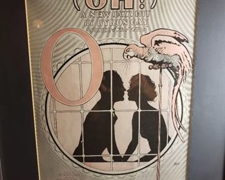 (OH!) A New Jazz Hit by Byron Gay framed sheet music cover