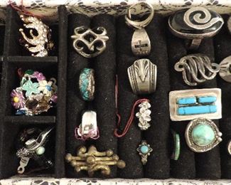 STERLING AND COSTUME RINGS