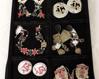 TEXAS A&M & CARD GAMES JEWELRY