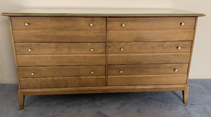 Heywood Wakefield Dresser w Glass Top