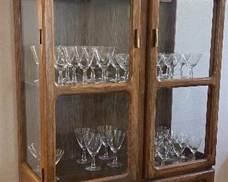 Vintage MCM Oak China Cabinet