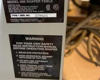 Porter Cable Shaper Table