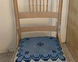 Vintage Rocker w Handmade Seat