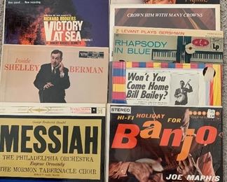 Vinyl...Shelley Berman, Messiah, Banjo, Tennessee Ernie Ford...