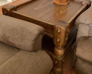 Vintage Wood End Table and Coffee Table