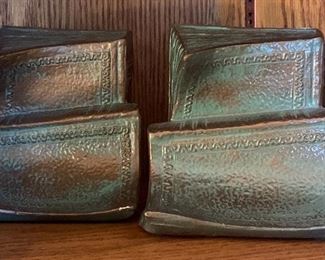 Vintage Brass Bookends, Philadelphia Manufacturing Co. Hand Cast Books