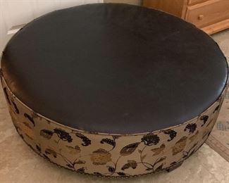 Oversize Leather Ottoman