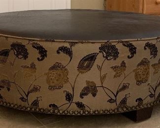 Oversized Leather Ottoman